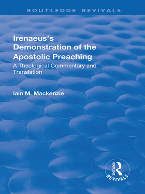 cover image of Irenaeus's Demonstration of the Apostolic Preaching